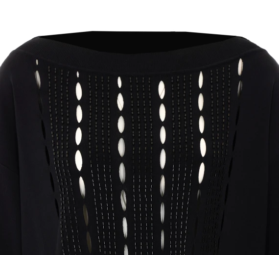 Black perforated sweater Liu Jo