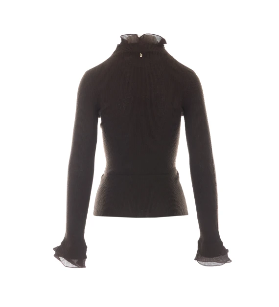 Top marrone scuro a collo alto Liu Jo