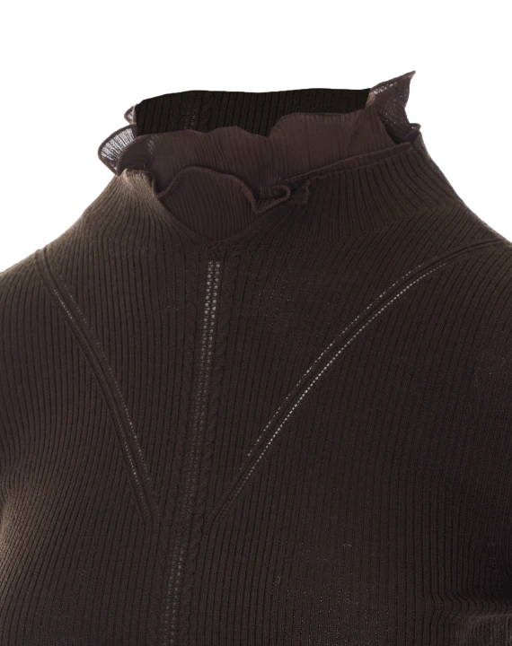 Top marrone scuro a collo alto Liu Jo