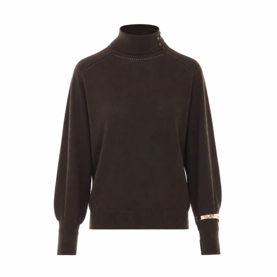 Maglia a maniche lunghe con collo alto