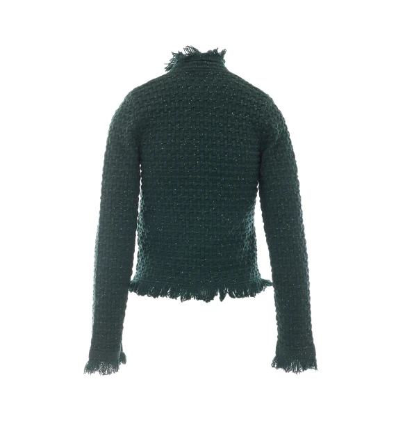 Giacca corta verde con frange Liu Jo