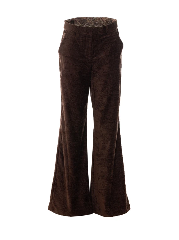 Pantaloni marroni svasati