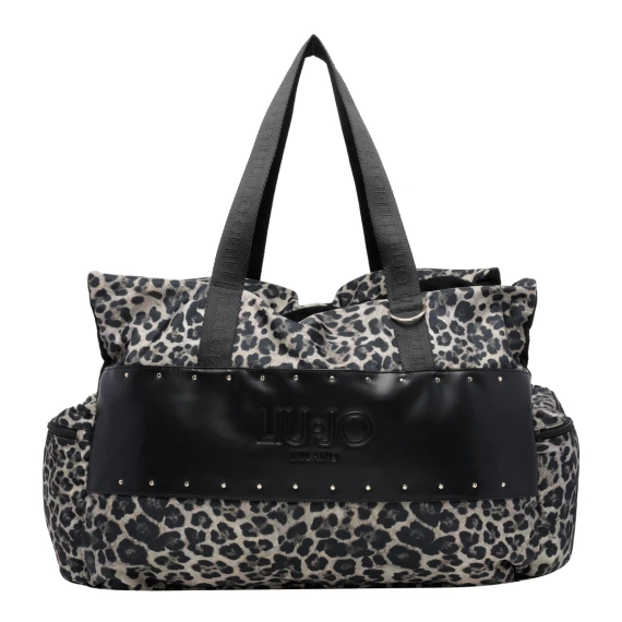 Borsa da trasporto per animali leopardata
