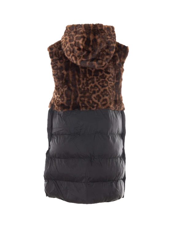 Gilet imbottito nero con cappuccio Liu Jo