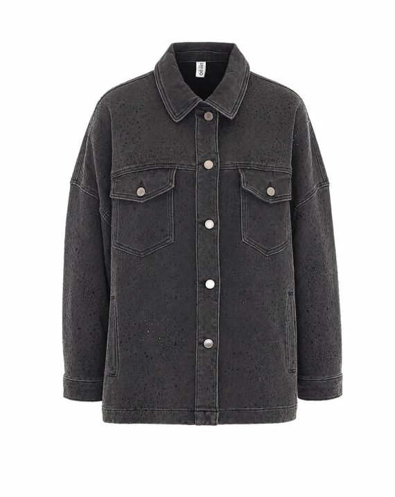Giacca in denim nero oversize Liu Jo