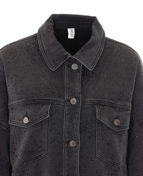 Giacca in denim nero oversize Liu Jo