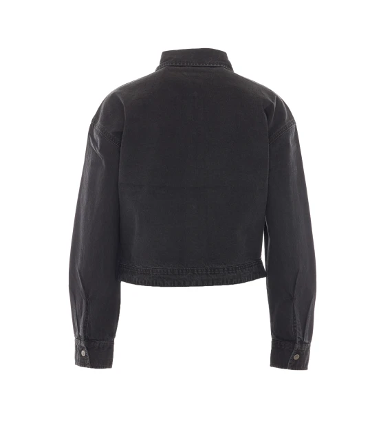 Camicia in denim nera ricamata Liu Jo
