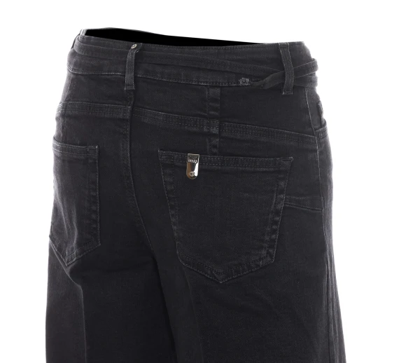 Jeans neri con risvolto Liu Jo