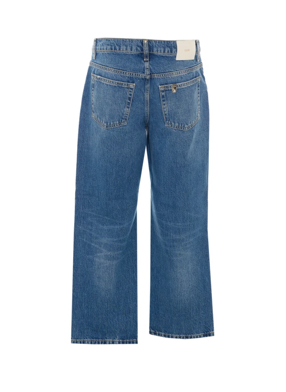 Blue low-rise cropped jeans Liu Jo
