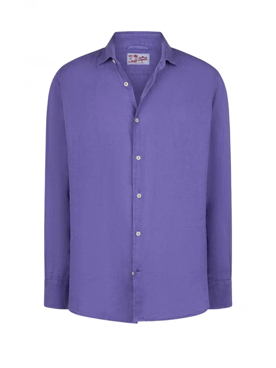 Camicia Pamplona viola in lino