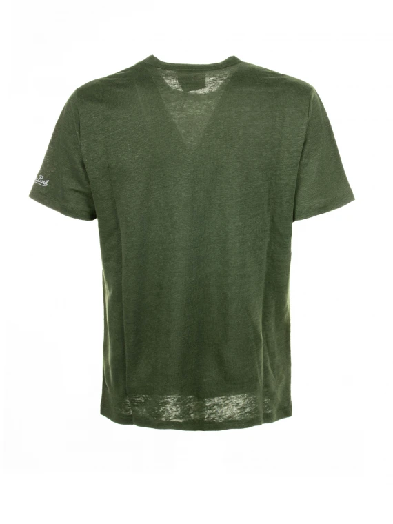 Green men's crew-neck t-shirt