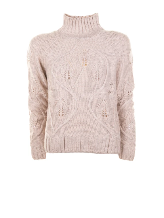 Women's Beige Turtleneck