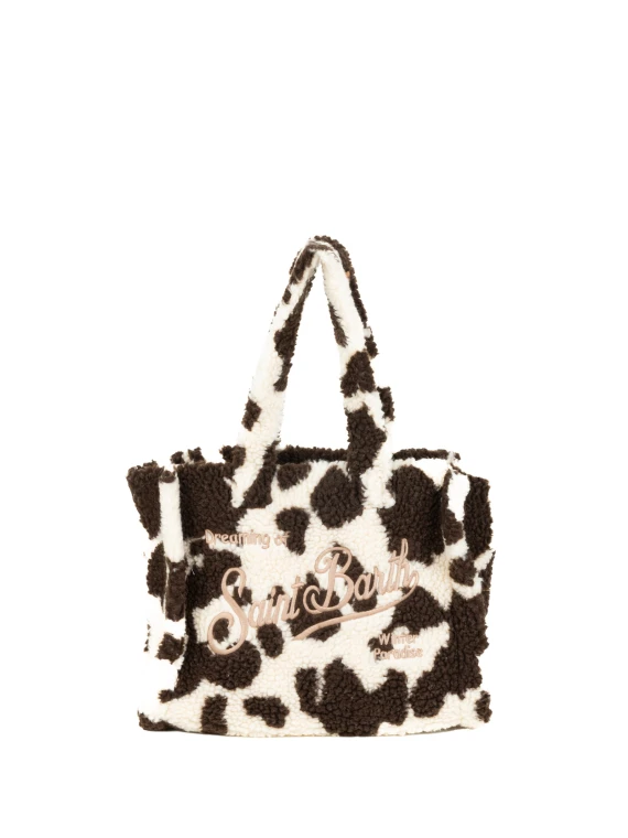 Borsa a mano Colette Teddy in sherpa muccato