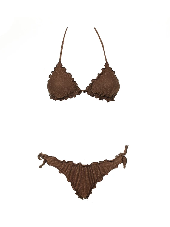 Swim brown lurex slip