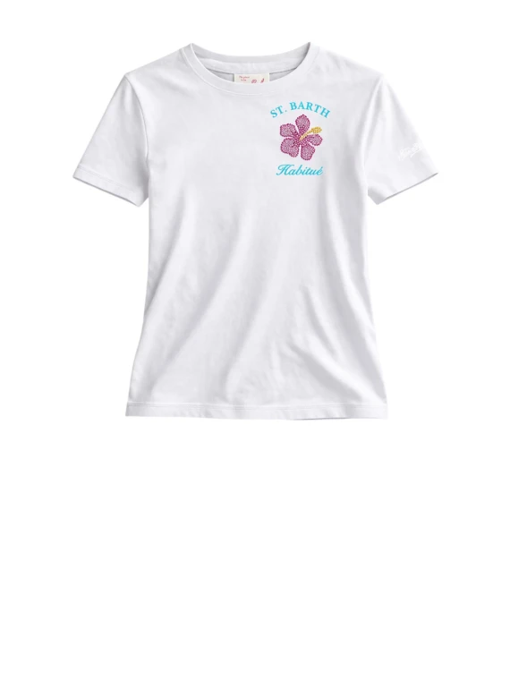 T-Shirt Emilie con Ricamo Strass