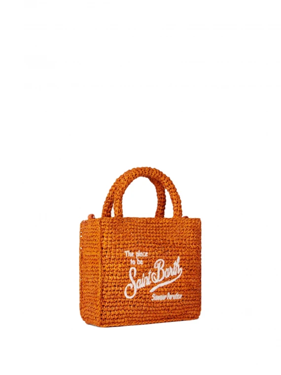 Mini Vanity shopping bag in raffia