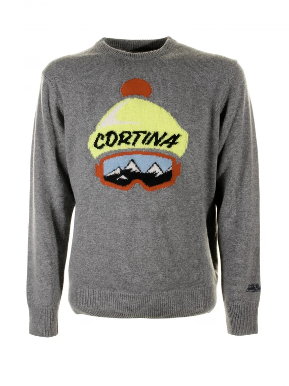 Cortina gray crewneck sweater