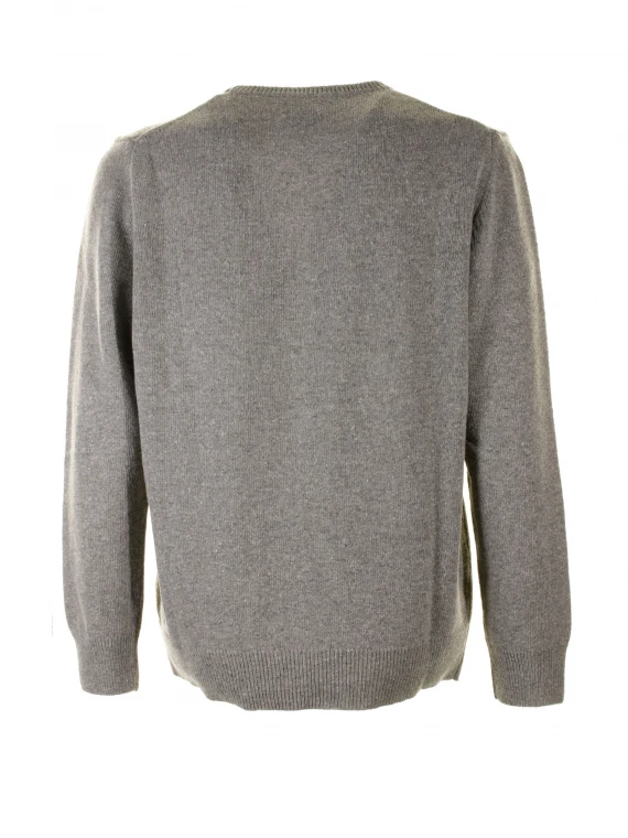 Gray dog crewneck sweater