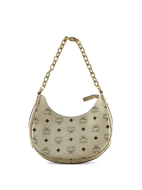 MCM Borse... BEIGE+BLACK LOGO