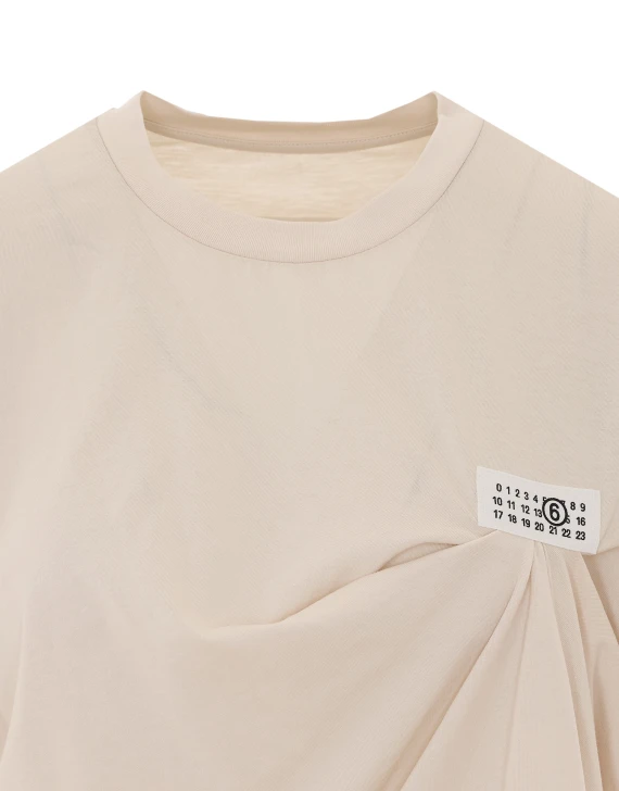Numeric Logo Draped T-Shirt