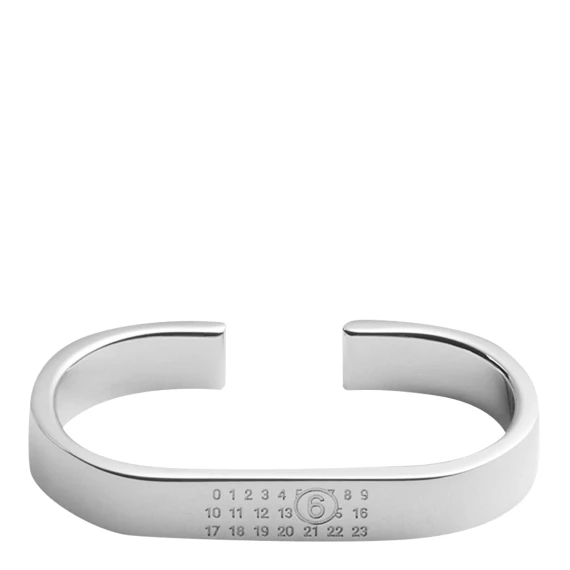 Silver Double Numeric Ring MM6 Maison Margiela