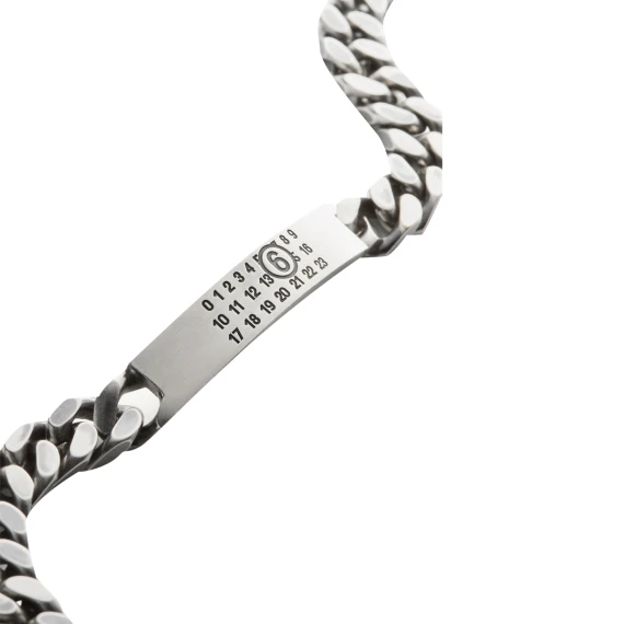 Silver Numeric Signature Chain Bracelet