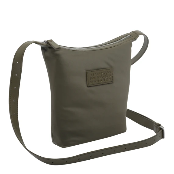 Green Numeric Vertical Crossbody Bag