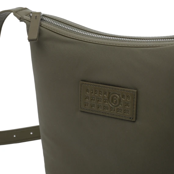 Green Numeric Vertical Crossbody Bag