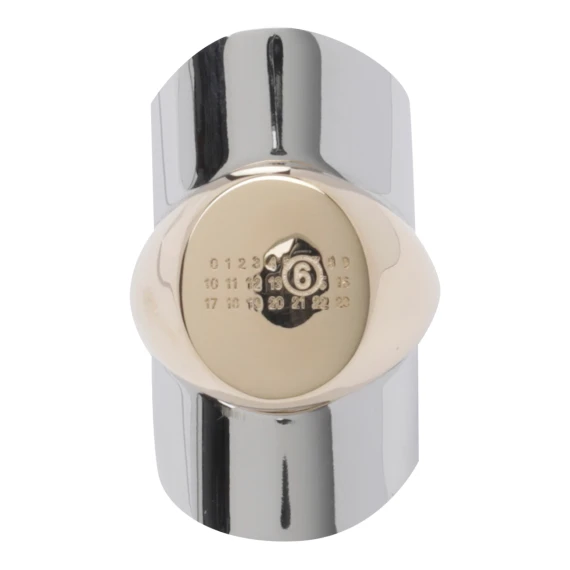 Silver and Gold Numeric Ring MM6 Maison Margiela