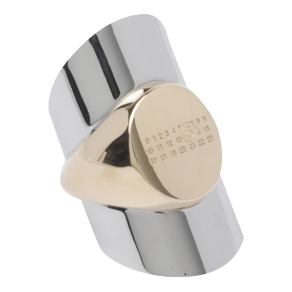 Silver and Gold Numeric Ring MM6 Maison Margiela