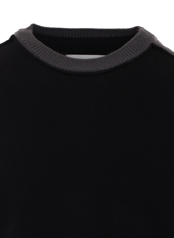 Black and Dark Grey Sweater MM6 Maison Margiela