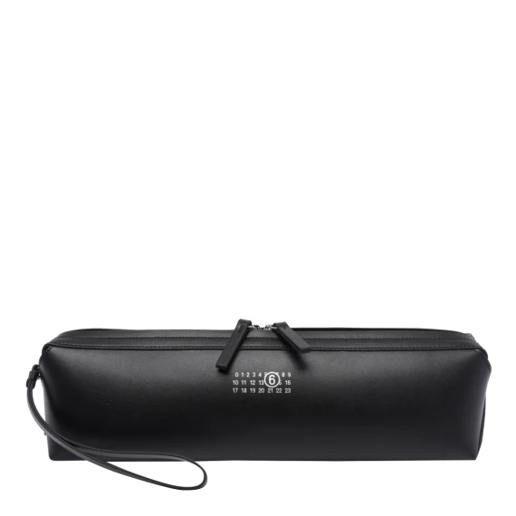 Black Japanese Jewel Handle Clutch MM6 Maison Margiela