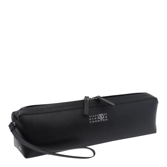 Black Japanese Jewel Handle Clutch MM6 Maison Margiela