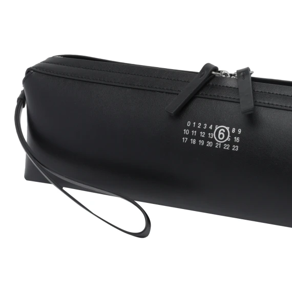 Black Japanese Jewel Handle Clutch MM6 Maison Margiela