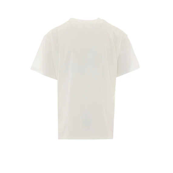 White cotton T-shirt with tone-on-tone printed logo MM6 Maison Margiela