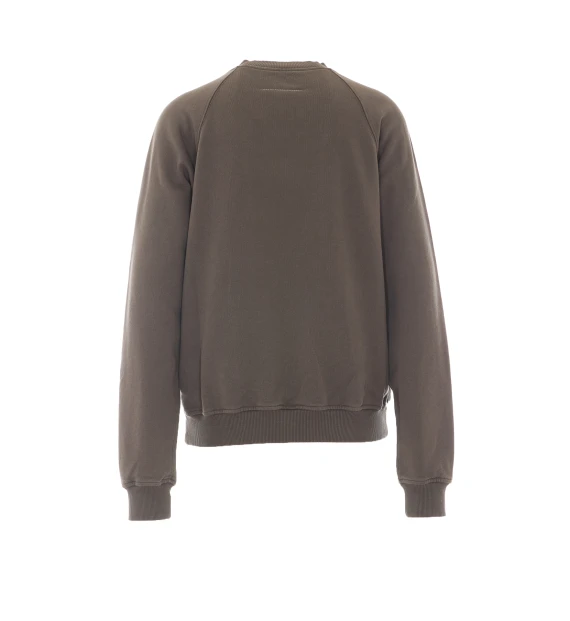 Brown crewneck sweatshirt with print MM6 Maison Margiela