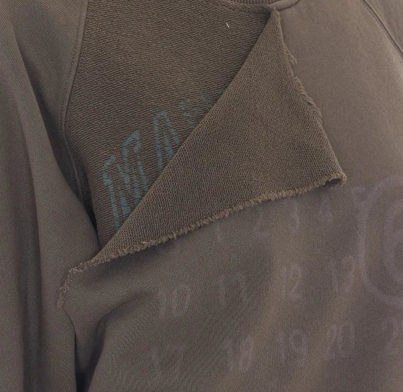 Brown crewneck sweatshirt with print MM6 Maison Margiela