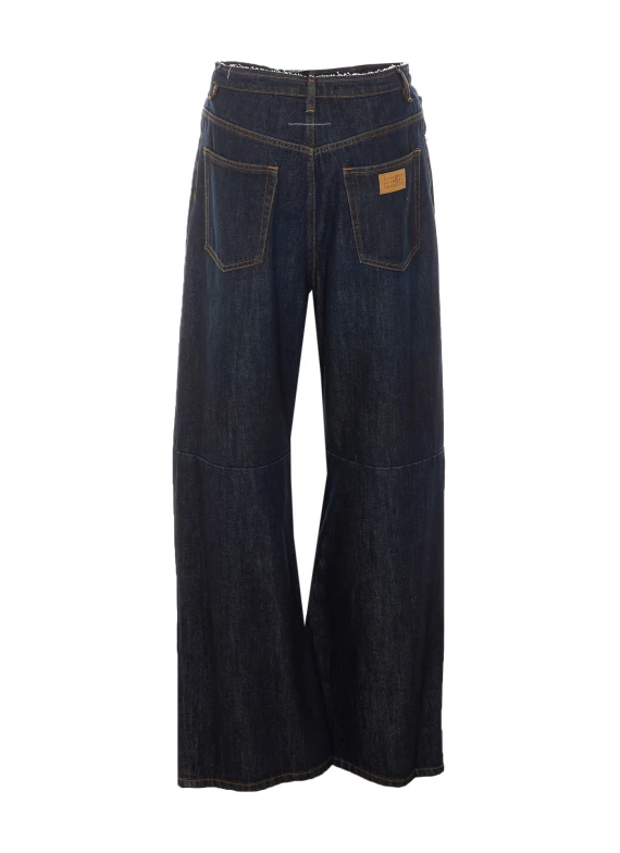 Dark blue wide-leg jeans MM6 Maison Margiela