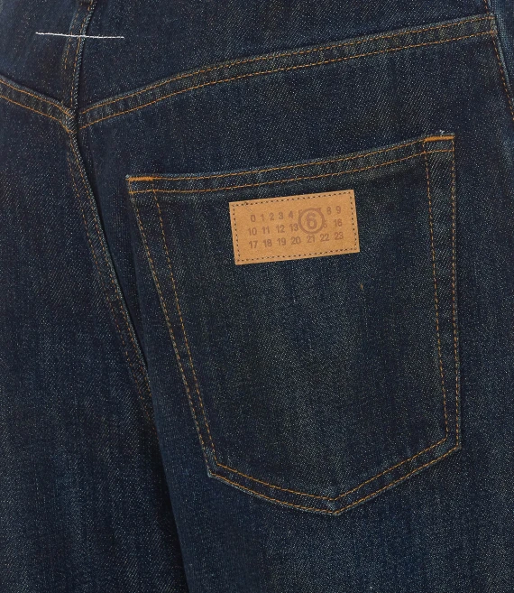 Dark blue wide-leg jeans MM6 Maison Margiela