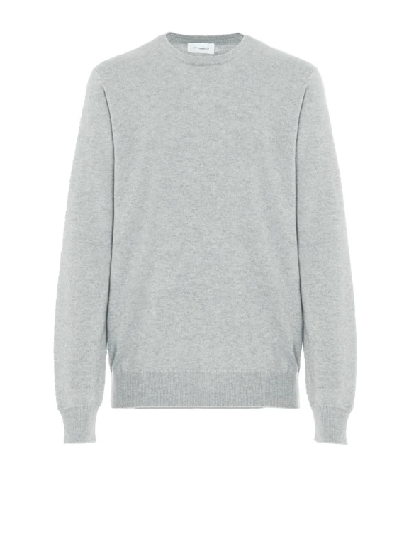 Maglione Girocollo Grigio in Cashmere