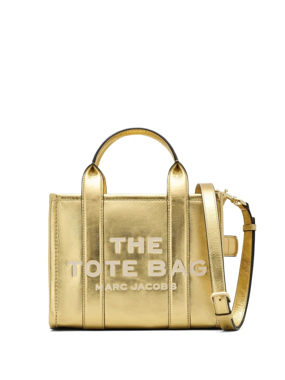 The Small Tote laminata oro