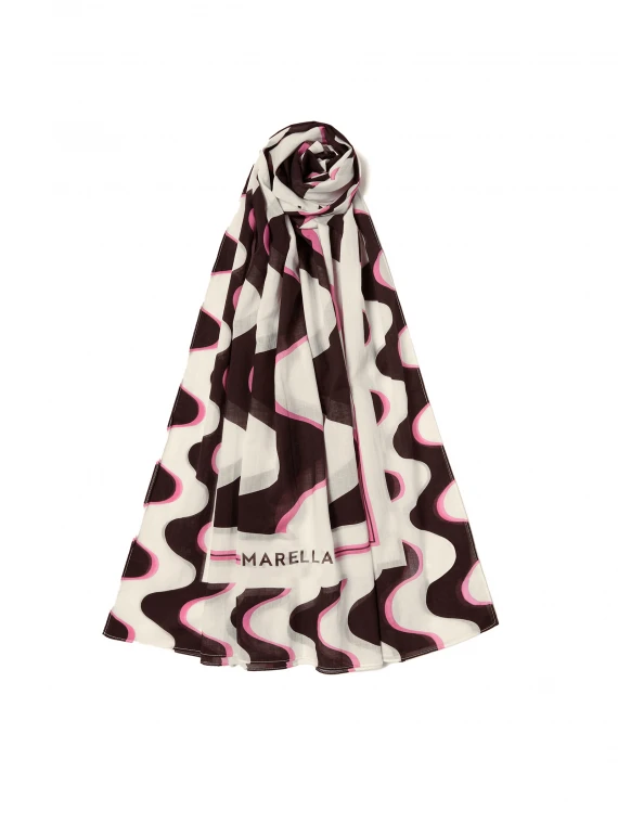 Foulard marrone rosa