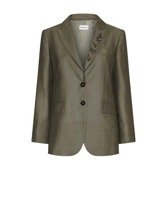 Giacca donna monopetto kaki