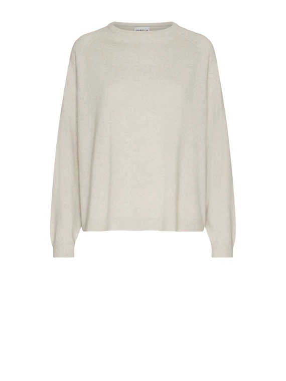 Maglia girocollo sabbia lana cachemire