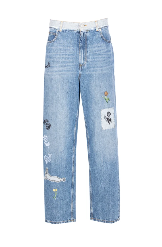 EMBROIDERED DENIM JEANS