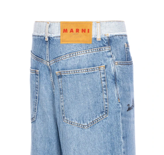 EMBROIDERED DENIM JEANS