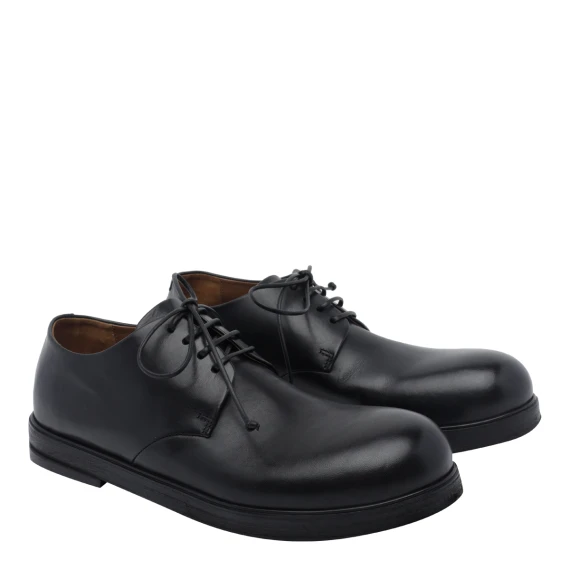 Black Zucca Zeppa Derby Flat Shoes Marsell