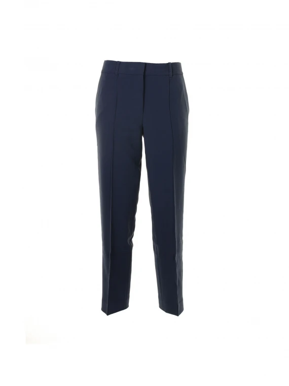 Pantalone blu navy in crêpe