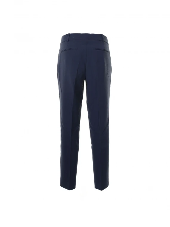 Pantalone blu navy in crêpe