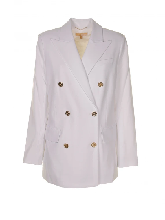 Blazer doppiopetto bianco  in crêpe